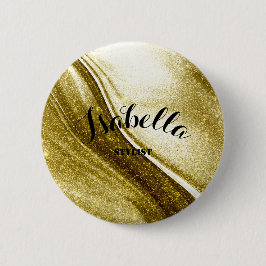 Glitter Gold Button Geschenk