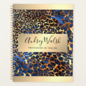 Glitter Gold Luxus-Tierhaut Leopard Make-up Planer (Vorderseite)