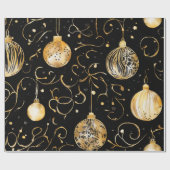Glitter Gold Weihnachtsball-Papier Geschenkpapier (Flach)