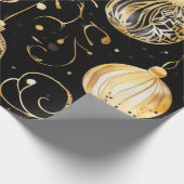 Glitter Gold Weihnachtsball-Papier Geschenkpapier (Ecke)