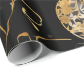 Glitter Gold Weihnachtsball-Papier Geschenkpapier (Rolleneckpunkt)