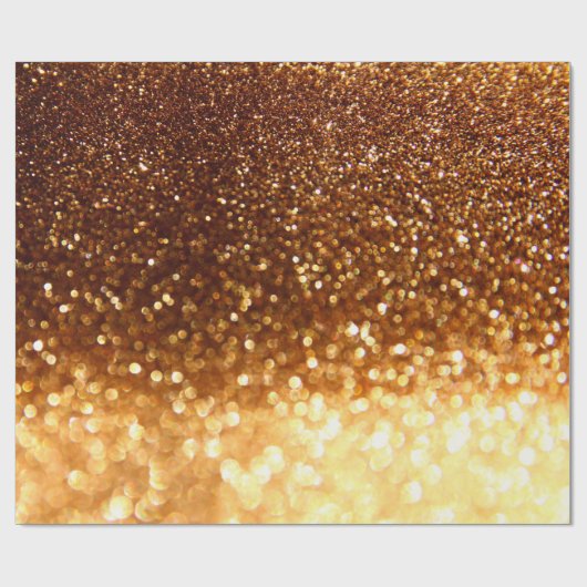 Glitter golden lights geschenkpapier (Flach)