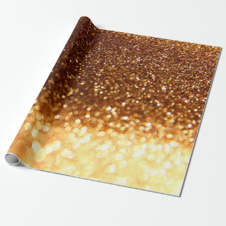 Glitter golden lights geschenkpapier