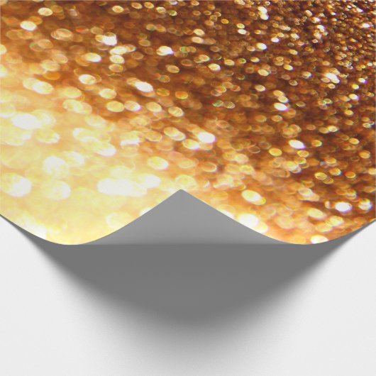 Glitter golden lights geschenkpapier (Ecke)