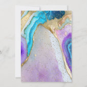 Glitter Grad Cap,Colorful Marble Graduation Einladung (Rückseite)