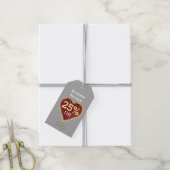 Glitter Grau Geschenkanhänger (Mit Garn)