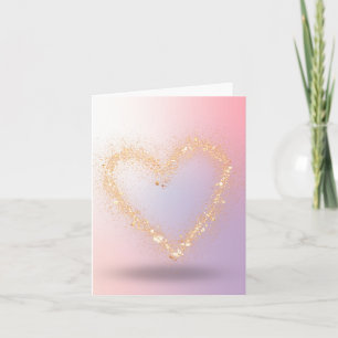 Glitter-Herz Leerkarte Karte