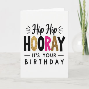 Glitter-Hooray-Birthday-Card Karte