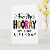 Glitter-Hooray-Birthday-Card Karte (Gelbe Blume)