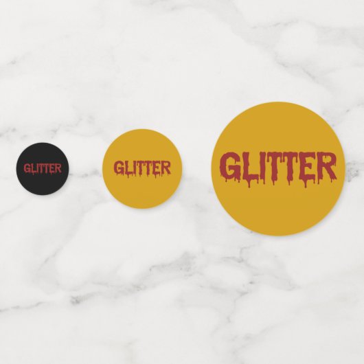 Glitter in Blood Typografie  Konfetti (Rückseiten)