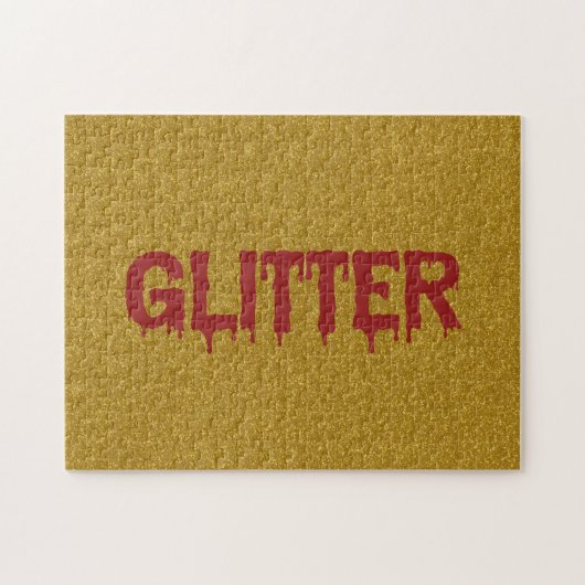 Glitter in Blood Typografie Puzzle (Horizontal)