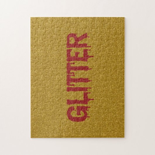 Glitter in Blood Typografie Puzzle (Vertikal)