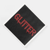 Glitter in Blood Typografie Serviette (Ecke)