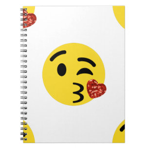 Glitter-Kuss-Emoji Notizblock