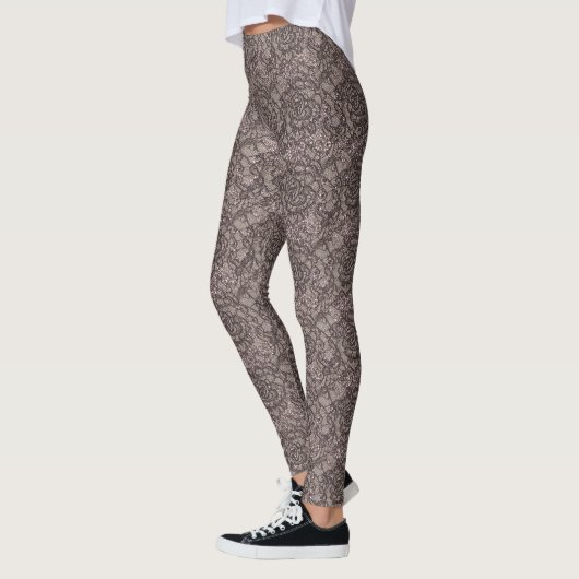 Glitter Lace Illusion Pattern – Elegant Sparkling  Leggings (Links)