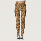 Glitter Leopard Pattern – Sparkling Wild Animal Leggings (Vorderseite)