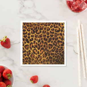 Glitter-Leoparden-Druck Serviette