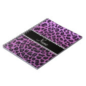 Glitter-Leopardpastelldruck des individuellen Notizblock (Linke Seite)