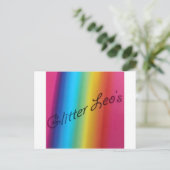 Glitter Leo's Postkarte (Stehend Vorderseite)