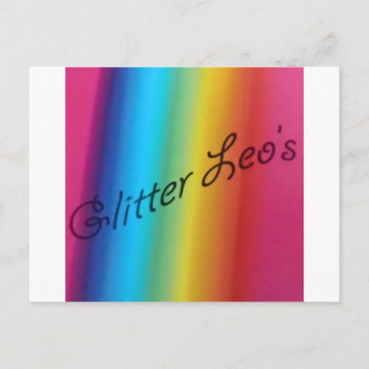 Glitter Leo's Postkarte (Vorderseite)