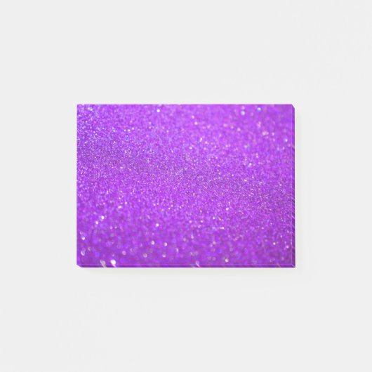 Glitter Lila Post-it Klebezettel (Vorderseite)