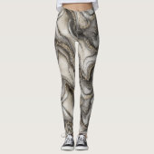 Glitter Marble Pattern – Sparkling Luxury Stone  Leggings (Vorderseite)