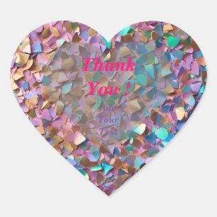 Glitter Moderne Opal Holografische Kollektion Herz-Aufkleber