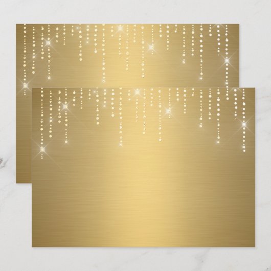 Glitter-Muster leere Einladung (Vorne/Hinten)