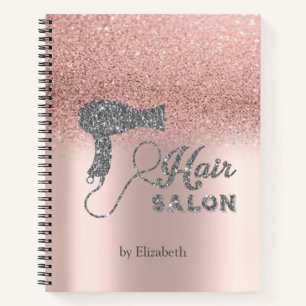 Glitter Ombre Rose Gold Herzen, Föhn Notizblock