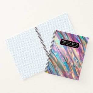 Glitter Opal Holographic Trendy Kollektion Notizblock