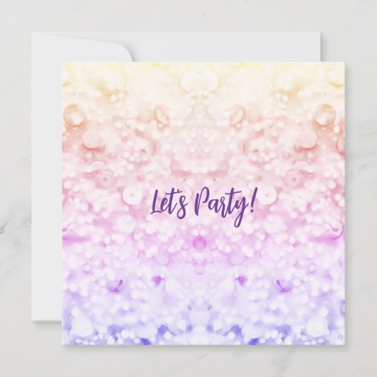 Glitter Party Invitation  (Vorderseite)