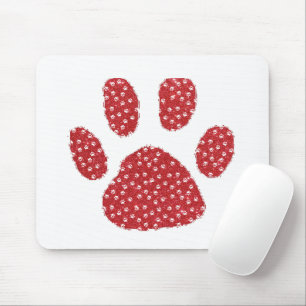 Glitter-Pfotenabdruck-Mauspad Mousepad