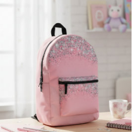 Glitter Pink Backpack: Discover Your Style Bedruckter Rucksack