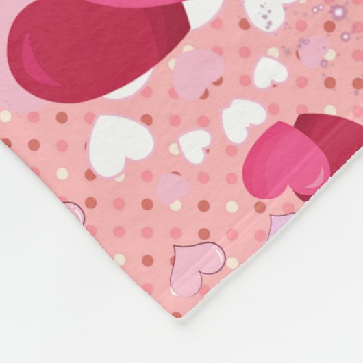 glitter pink heart vibrant romantic wallpaper fleecedecke (Ecke)