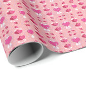 glitter pink heart vibrant romantic wallpaper geschenkpapier (Rolleneckpunkt)