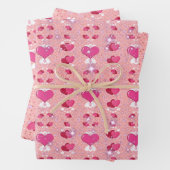glitter pink heart vibrant romantic wallpaper geschenkpapier set (Beispiel)