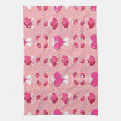 glitter pink heart vibrant romantic wallpaper geschirrtuch (Vertikal)