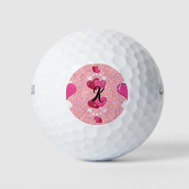 glitter pink heart vibrant romantic wallpaper golfball