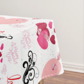 glitter pink heart vibrant romantic wallpaper tischdecke (Beispiel)