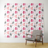 glitter pink heart vibrant romantic wallpaper wandteppich (Beispiel (Horizontal))
