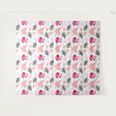 glitter pink heart vibrant romantic wallpaper wandteppich (Vorderseite (Horizontal))