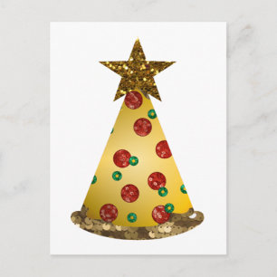 Glitter-Pizza-Weihnachtsbaum Feiertagspostkarte