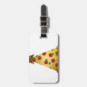 Glitter-Pizza-Weihnachtsbaum Gepäckanhänger (Vorderseite vertikal)