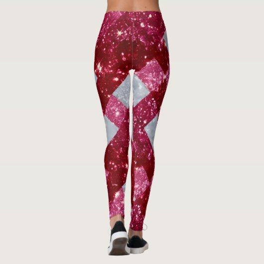 Glitter Pop Argyle Leggings (Rückseite)