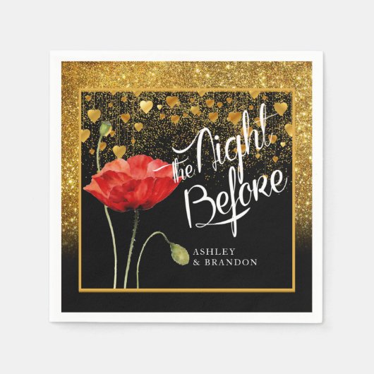 Glitter-Probenabend-Servietten Serviette (Vorderseite)