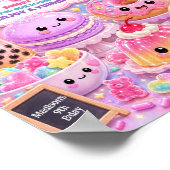 Glitter Regenbogen Squishy Snacks Geburtstagsfeier Poster (Ecke)