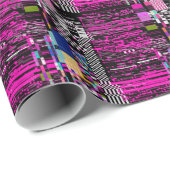 Glitter Retro VHS-Bildschirmstil Geschenkpapier (Rolleneckpunkt)
