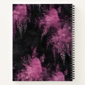 Glitter Rosa sobre Negro Notizblock (Rückseite)