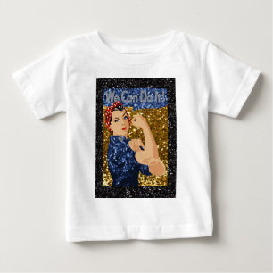 glitter Rosie die Nieterin Baby T-shirt