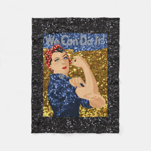 Glitter Rosie the Riveter Decke